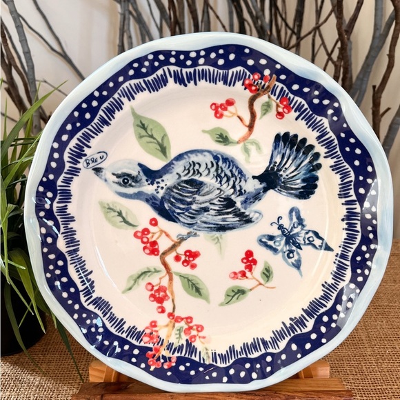 Anthropologie Other - Anthro Nathalie Lete Francophile Bird and Butterfly Plate